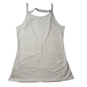 Nike Dri Fit Tank Top Womens Small White Athletic Workout Running GymWear